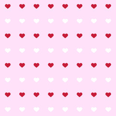 シンプルなハート柄のバレンタイン背景　ピンク　赤