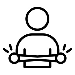 물리치료 아이콘. 병원 아웃라인 아이콘