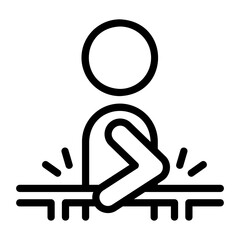 재활 운동 아이콘. 병원 아웃라인 아이콘