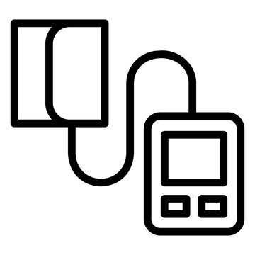 혈압 측정 아이콘. 병원 아웃라인 아이콘