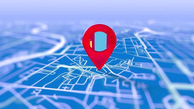 Mongolia Flag Pin Location On Digital Map Revealing By Cloth