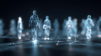 Digital Representation of People Connected in a Virtual Network with Advanced Technology