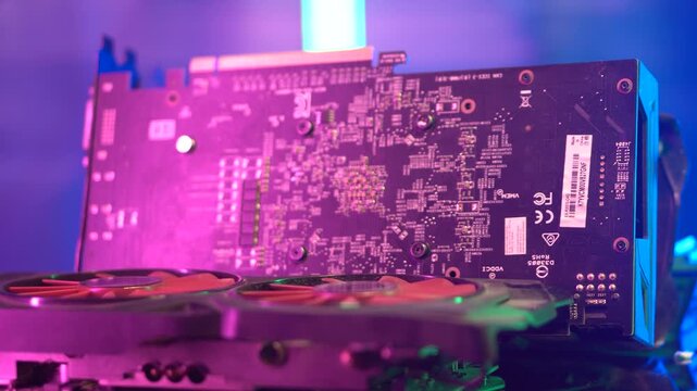 Graphic Cards, Used Computer Hardware, Gaming or Crypto Currency Mining, Close Up
