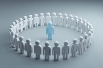 Man Surrounded by Circle of Harmony Peaceful Meditation Balance Wellness Concept Illustration