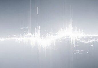 Obraz premium Abstract digital signal wave form line on light background