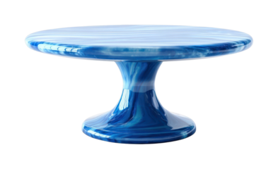 PNG Elegant blue ceramic cake stand