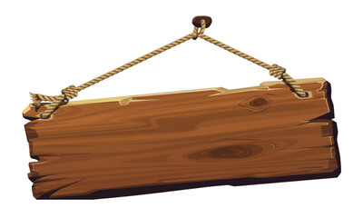 wooden signboard isolated on white © Rizky