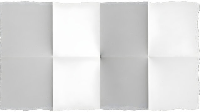 Blank Folded Paper Texture With Torn Edges And Creases