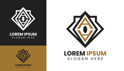 Letter a diamond luxury logo design template clean minimalist vector illustration