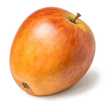 Ripe Mammee Apple Fruit Isolated on White Background, Fresh Organic Produce, Healthy Food.