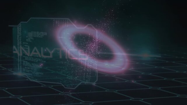 Animation of text neon and with unk in sale in man using and cells on black