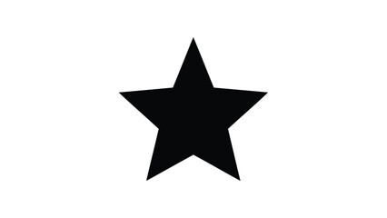 Obraz premium Black star symbol on white background simple graphic shape iconic design element