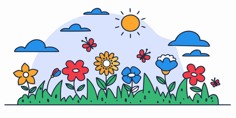 Summer Floral Greeting Card Design