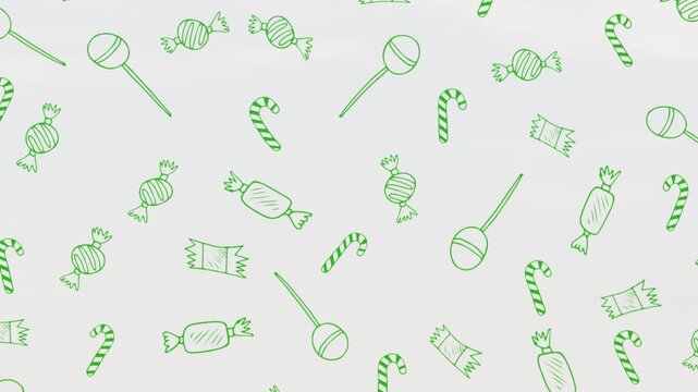 The christmas pattern on a green screen is a simple design that can be used for various purposes