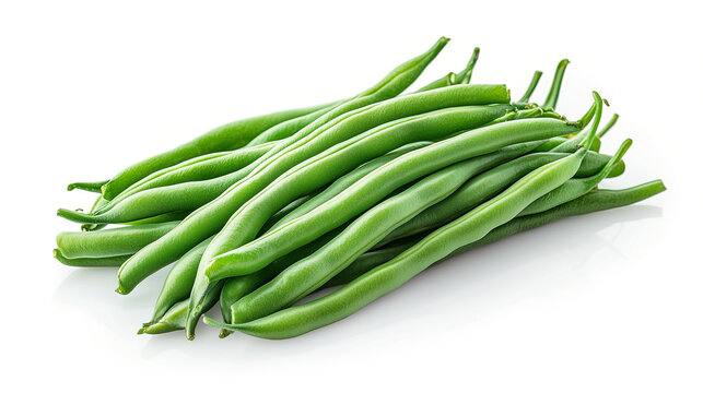 Green beans isolated on a white background