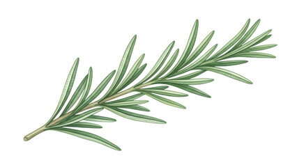 Naklejka premium Fresh Rosemary Sprig Isolated On Black Background