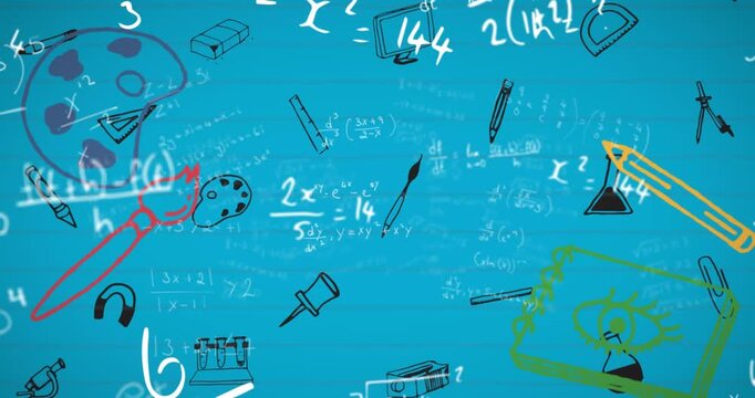 Animation of mathematical symbols and processing on processing on processing on processing