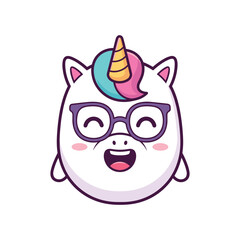 Obraz premium Cute Unicorn Cat Vector Illustration