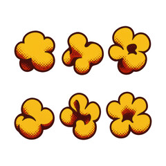 Fototapeta premium PNG Retro popcorn comic illustration