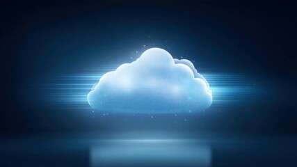 A futuristic digital cloud symbolizing data storage, interconnectedness, and the evolution of technology. - Powered by Adobe
