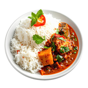 Authentic ghanaian shito, a dark and intensely flavorful pepper sauce, studio shot and perfectly isolated on a white background