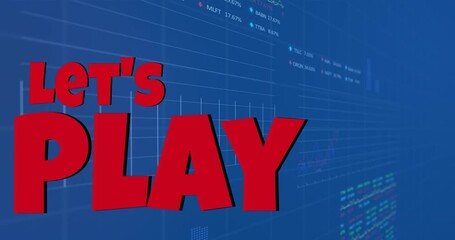 Animation of data processing over lets play text - Powered by Adobe