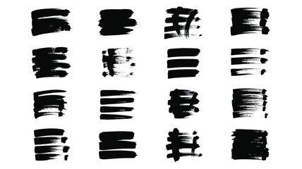Hand drawn brush strokes for creative design projects