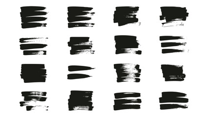 Black brush strokes for artistic design elements