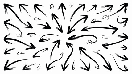 Hand drawn arrows pointing in different directions