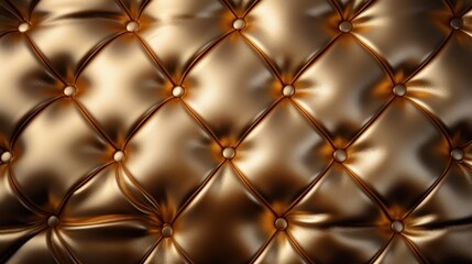 Naklejka premium Elegant Gold Quilted Leather Texture Background