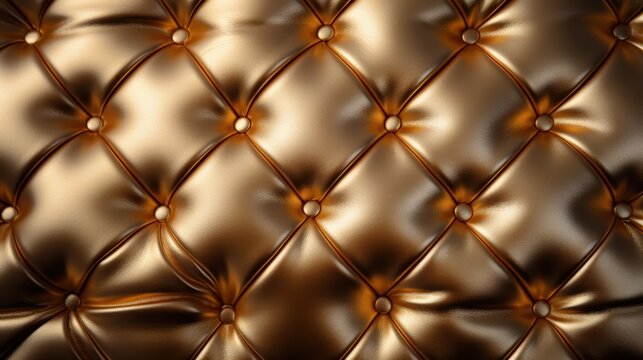 Elegant Gold Quilted Leather Texture Background