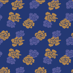 Japanese Romantic Bloom Vector Seamless Pattern