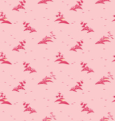 Japanese Villege Hill Motif Vector Seamless Pattern
