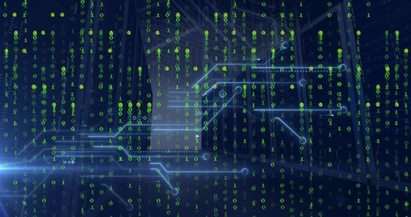This video shows a computer processing data using binary code - Powered by Adobe
