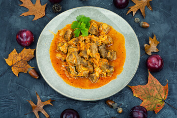 Oven Baked Meat on Dining Table