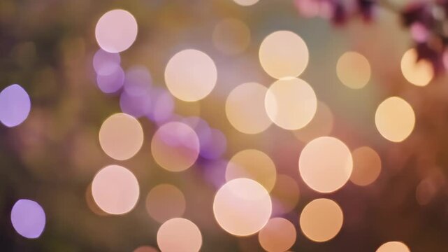 Abstract spring bokeh background with shimmering pink and green lights. Defocused sunlight filtering through blooming trees and foliage. Easter holiday concept