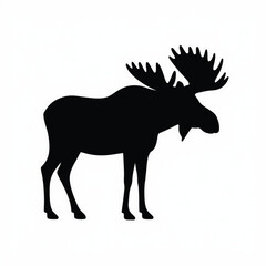 Standing Moose Wildlife Silhouette