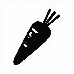 Carrot Vegetable Silhouette Icon
