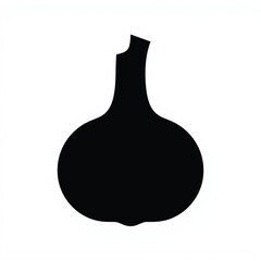 Garlic Bulb Silhouette Illustration