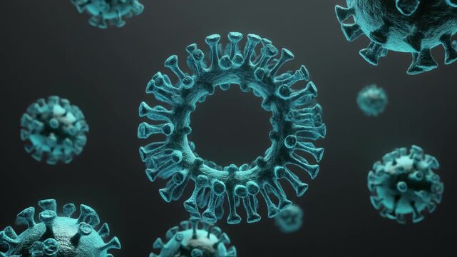 Microscopic View of COVID-19 Virus Animation
