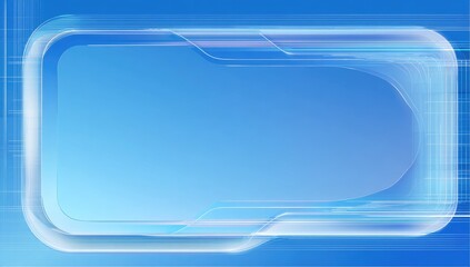 Modern abstract blue design with glowing borders and a central space for text