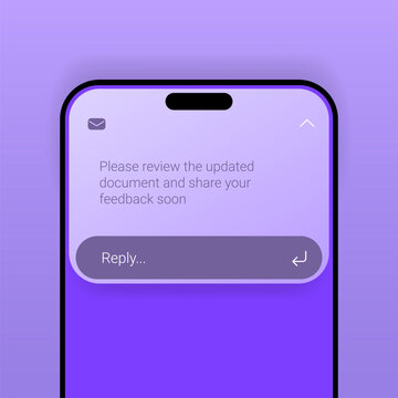 Mobile Notification User Interface Message Alert Design