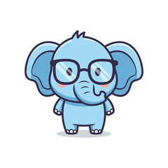 Fototapeta premium Cool Cartoon Elephant Character Illustration