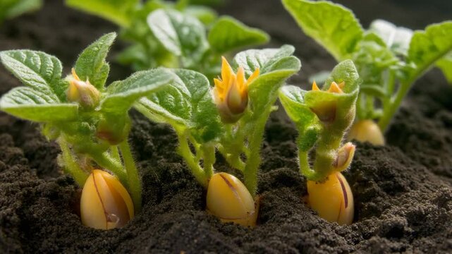 New Life Plant Germination and Growth Timelapse