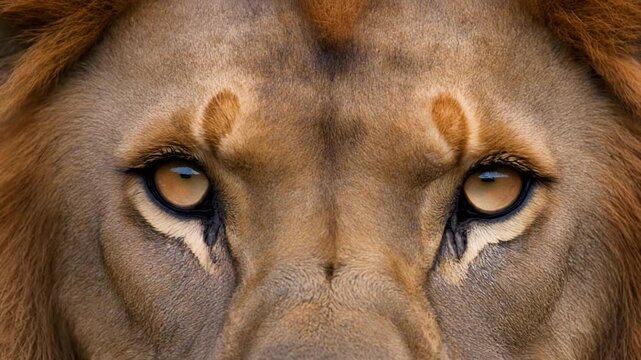 The Intense and Piercing Gaze of a Lion