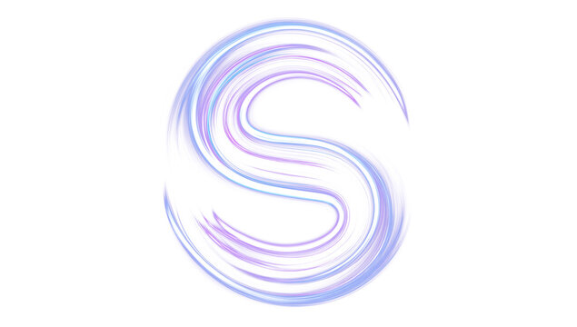Neon Light Letter S