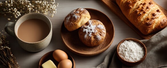 Freshly baked goods wafting warmth like a hug through your home.