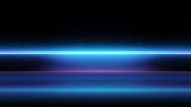 Intense Blue and Purple Light Streaks on Black Background - Powered by Adobe