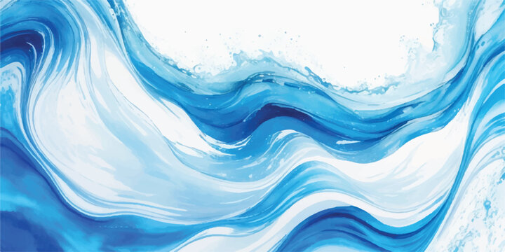 Elegant Serpentine Blue Fluid Flow Abstract Marbled Texture Background