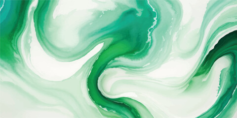 Elegant Sage and Mint Green Fluid Waves Abstract, Calming Alcohol Ink Marble Texture